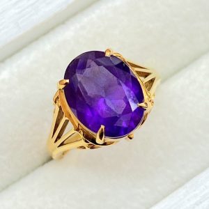 K18 18金 アメジスト リング